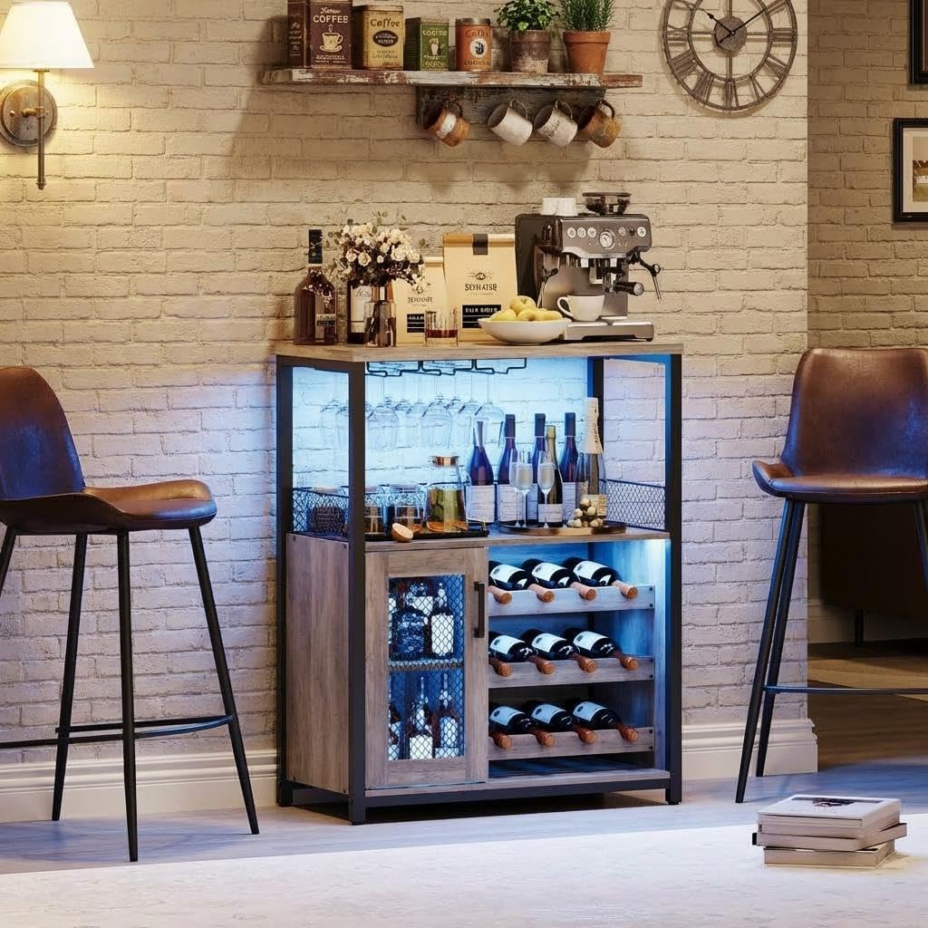 Home Bar And Cabinet - Mueble Bar de 3 Niveles con