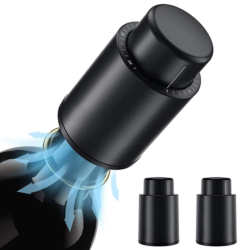 Wine Preservation Pump - Tapón de vacío para botellas de
