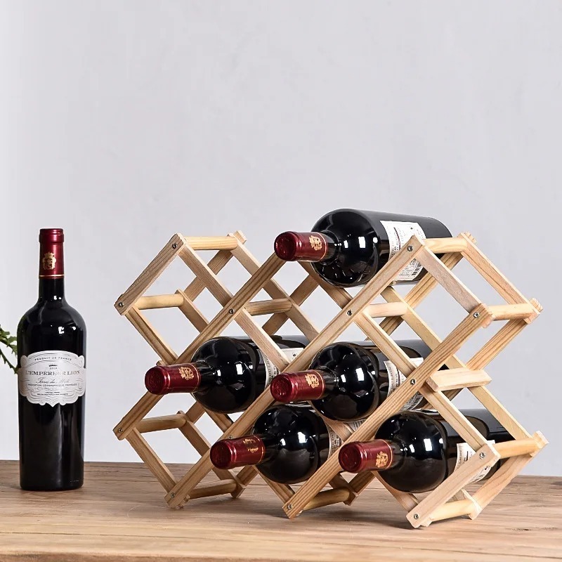 Home Bar And Cabinet - Estantes apilables para almacenamiento de vino,