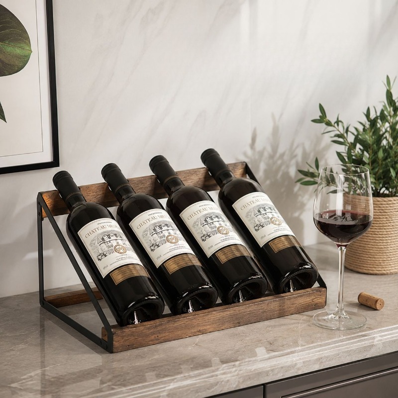 Estante de Madera para Botella - Home Bar Stand reseña y precio