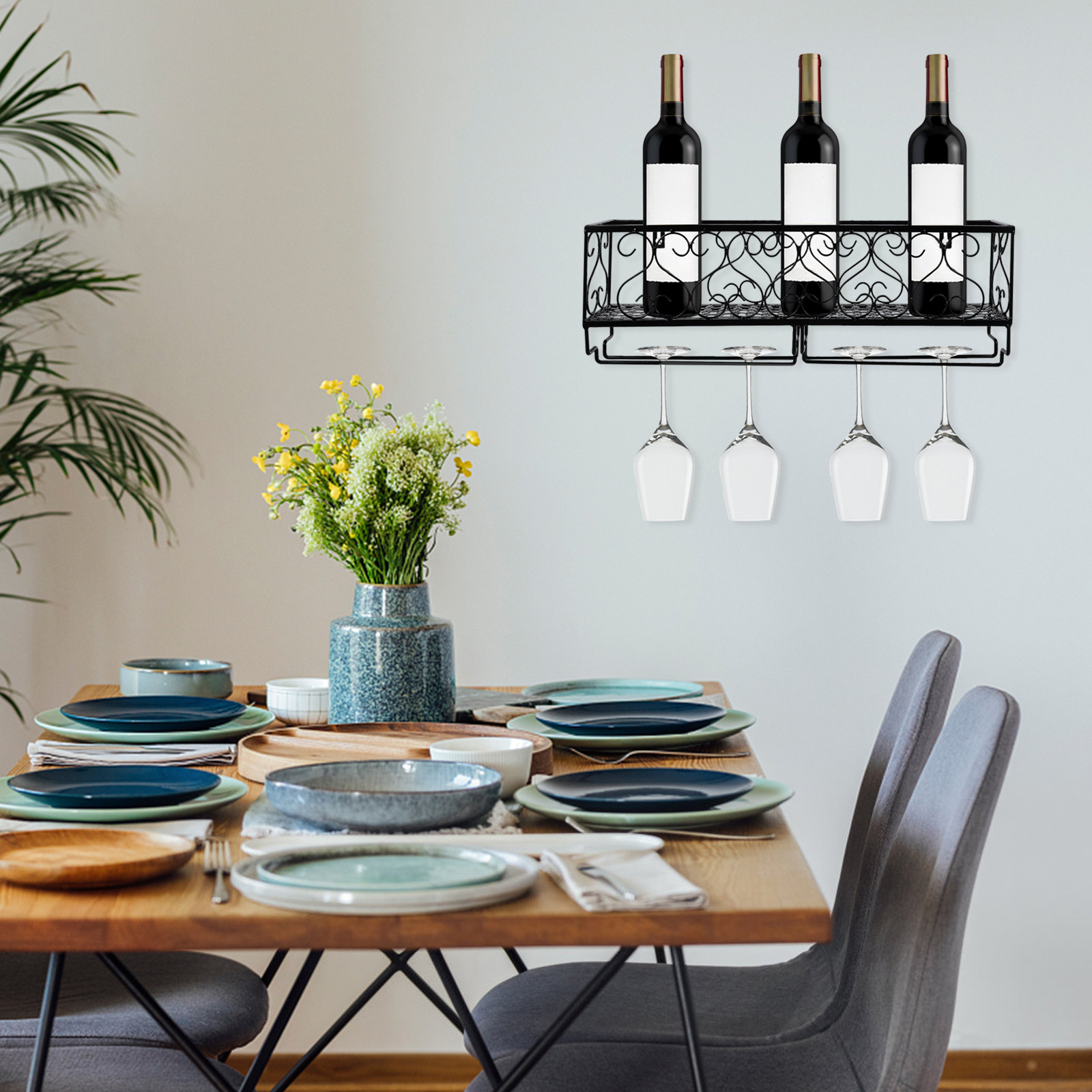 Estante de pared para botellas - Home Bar Stand reseña y precio