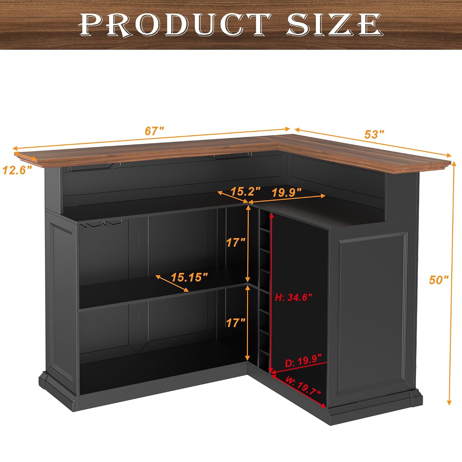 Mueble Bar en Forma de L con E - Home Bar And Fridge reseña y precio